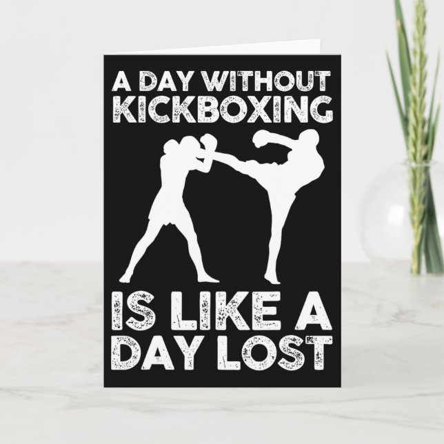 Tarjeta Un día sin kickboxing es como un día perdido (Anverso)