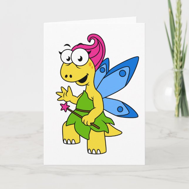 Tarjeta Un dinosaurio de Fairysaur Personalizado. (Anverso)
