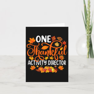 Tarjeta Un director de actividades agradecido Otoño Día de