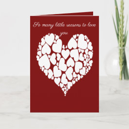 Tarjeta Un diseño romántico de corazón de tonos monocromát
