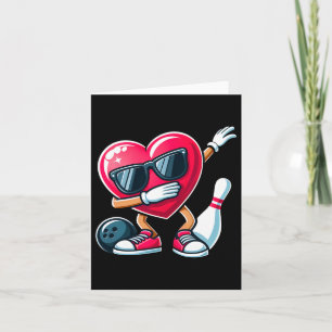 Tarjeta Un divertido boliche con un niño Día de San Valent