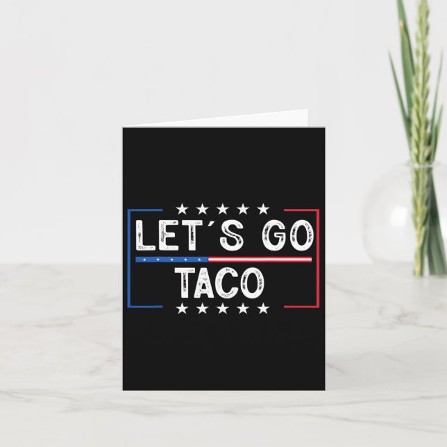 Tarjeta Un divertido retro vamos a Taco (Anverso)