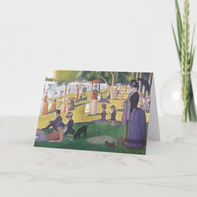 Tarjeta Un domingo por la tarde en el La grande Jatte (Anverso)