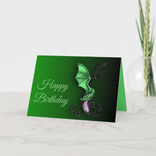 Tarjeta Un dragón verde