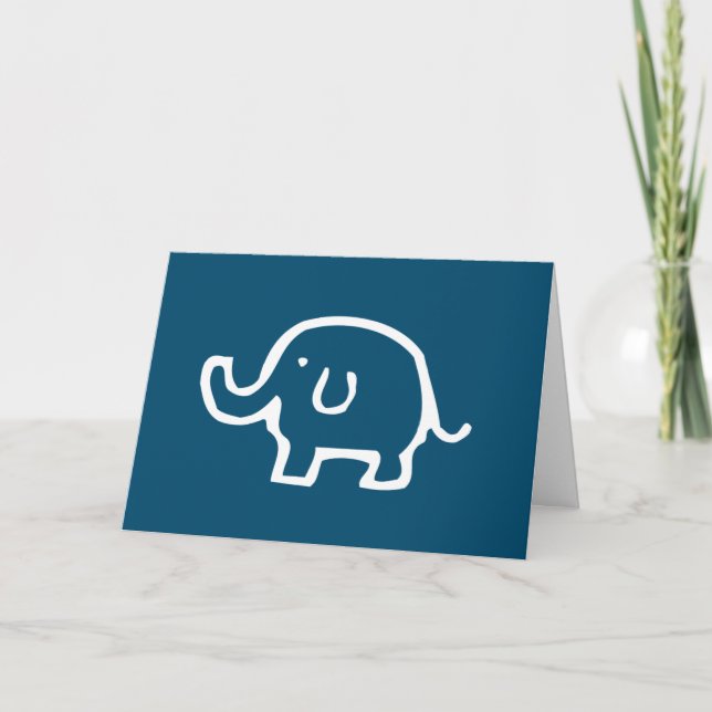 Tarjeta Un elefante blanco (Anverso)