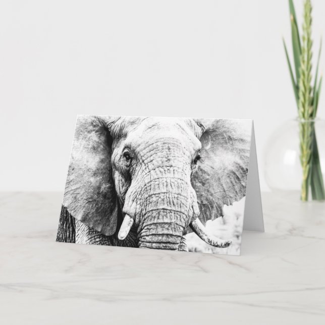 Tarjeta Un elefante nunca olvida — el perfecto agradecimie (Anverso)