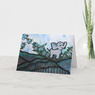 Tarjeta Un elefante pequeño