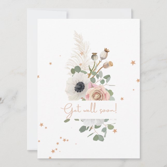 Tarjeta Un elegante ramo de flores con mensaje (Anverso)