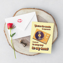 Tarjeta Un elegante y turnable batiendo un récord de vinil