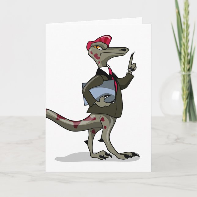 Tarjeta Un empleado de Iguanodon Personalizado. (Anverso)