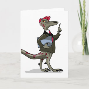 Tarjeta Un empleado de Iguanodon Personalizado.
