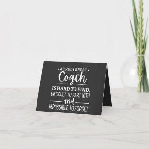 Tarjeta Un entrenador verdaderamente grande es difícil de 