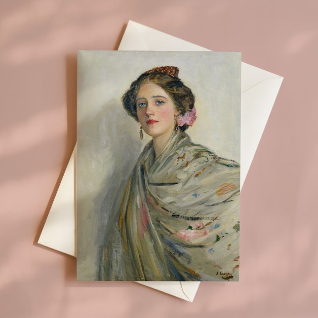 Tarjeta Un español justo, Sra. Chowne | Sir John Lavery (Subido por el creador)