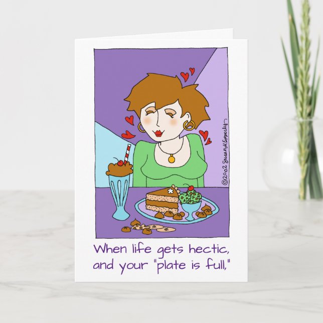 Tarjeta Un estímulo lindo para una novia amante del chocol (Anverso)