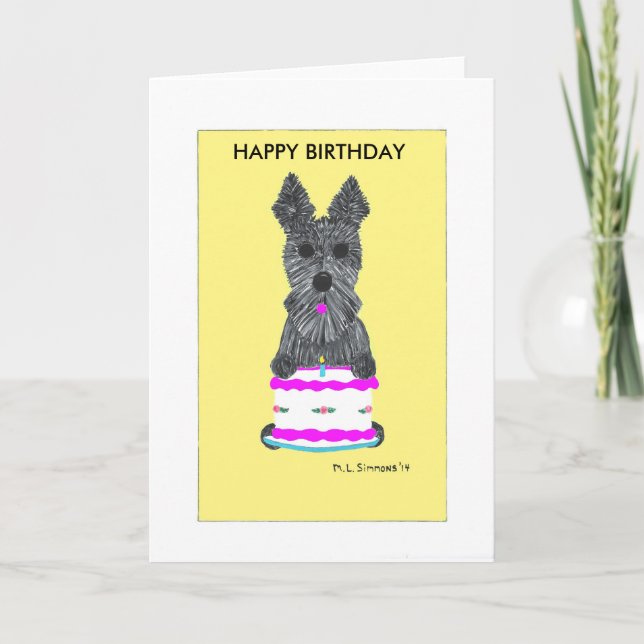 TARJETA UN FELIZ CUMPLEAÑOS DEL ESCOCÉS (Anverso)