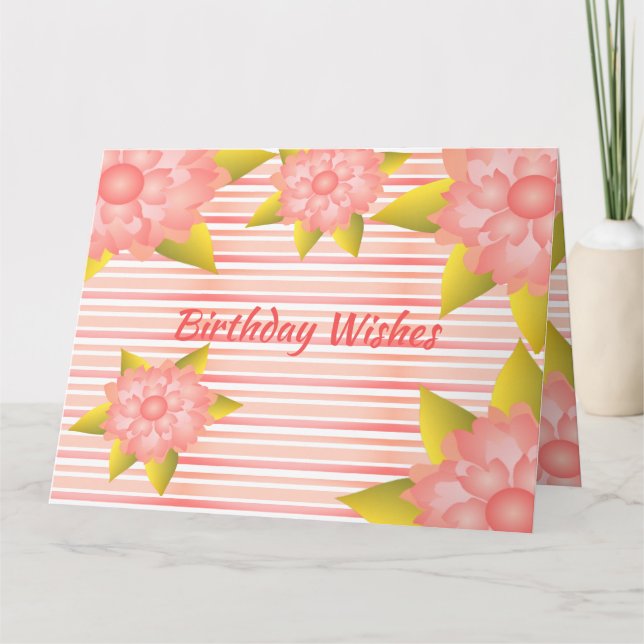 Tarjeta Un Feliz Cumpleaños O Personalización A Cualquier  (Anverso)