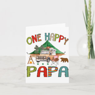 Tarjeta Un Feliz Papá Campista Niño Cumpleaños 1er Oso Cam