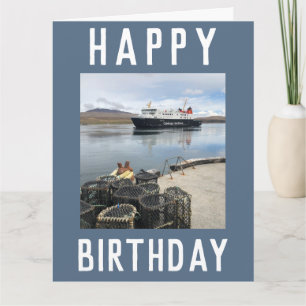 Tarjeta Un ferry en Port Askaig, Islay, cumpleaños en Esco