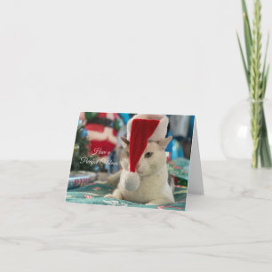 Tarjeta Un gato con Navidades divertidos de Navidad
