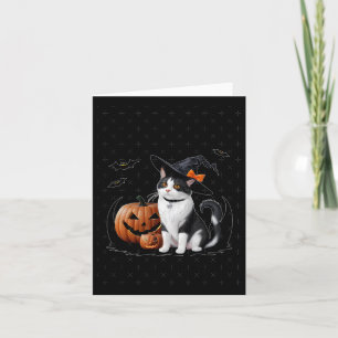Tarjeta Un gato lindo en el Pegatina de la fiesta de Hallo