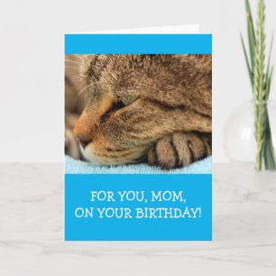 Tarjeta Un gato lindo "para mamá" Cumpleaños
