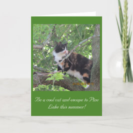 Tarjeta ¡Un gato urbano que ama a los Pine Lake!