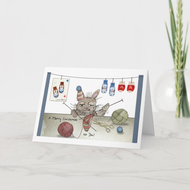 Tarjeta Un Gorra de Navidades con punto de contacto (Anverso)