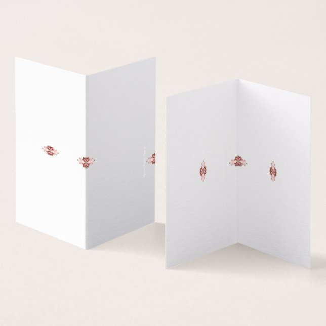 Tarjeta Un gráfico rojo vibrante presenta una creativa flo (Interior y exterior)