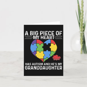 Tarjeta Un gran artículo que mi corazón tiene autismo y es