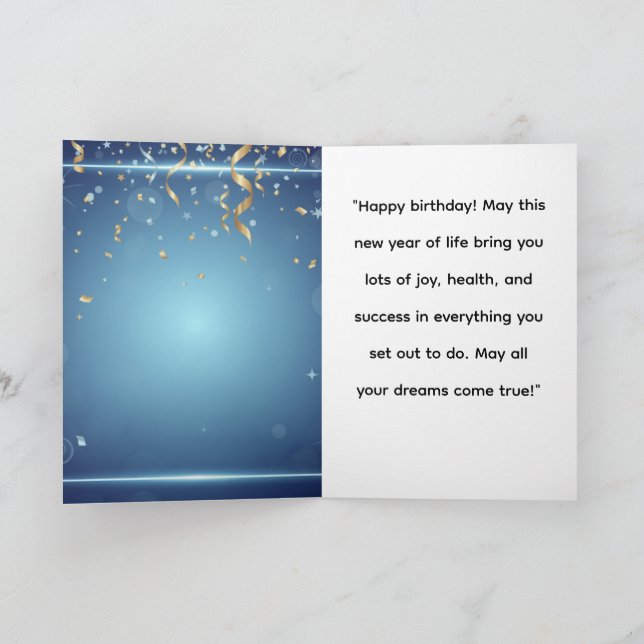 Tarjeta Un Gran Día Para Celebrar (Interior)