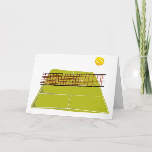 Tarjeta Un gran diseño de pista de tenis. Qué divertido (Anverso)