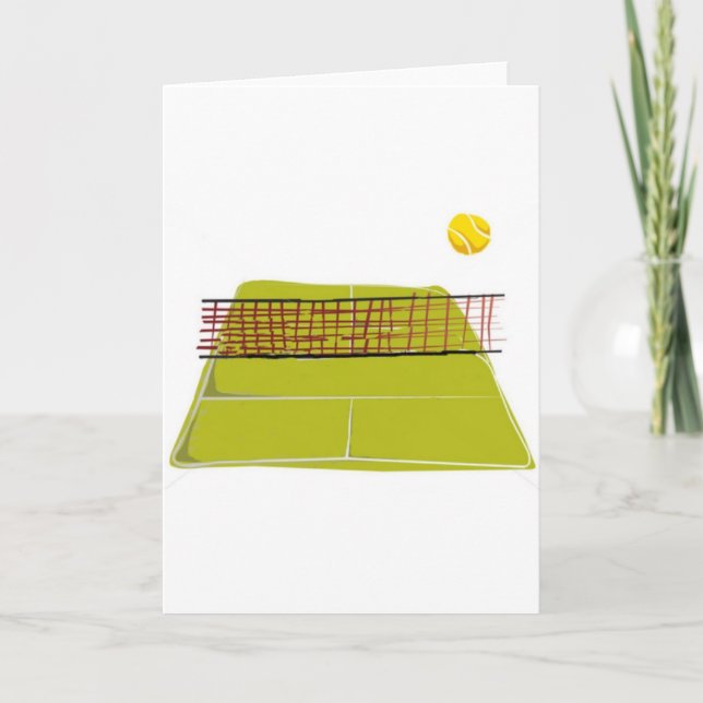 Tarjeta Un gran diseño de pista de tenis. Qué divertido (Anverso)