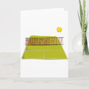 Tarjeta Un gran diseño de pista de tenis. Qué divertido