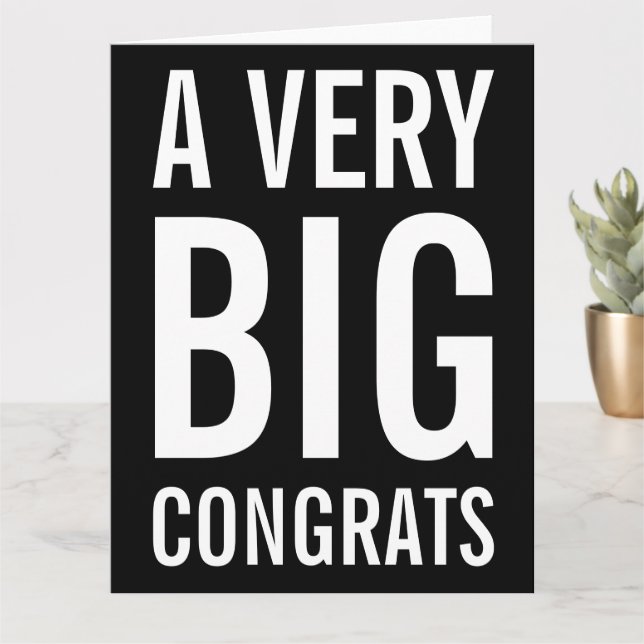 Tarjeta Un gran felicitación (Planta pequeña)