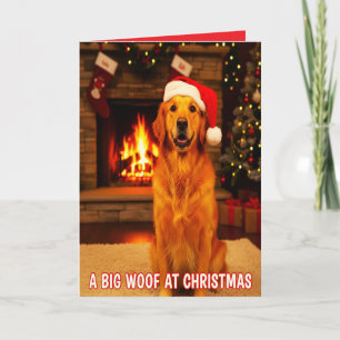 TARJETA UN GRAN LADRIIDO DEL PERRO EN NAVIDAD