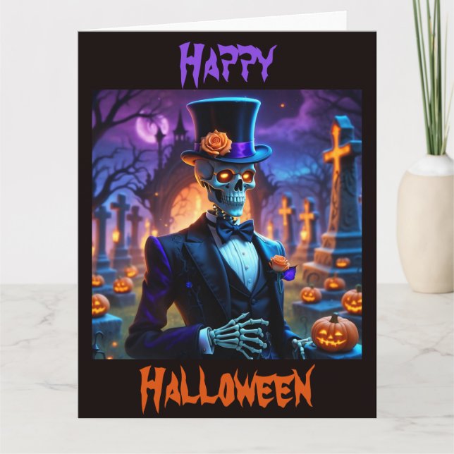 Tarjeta Un Groom de Halloween (Anverso)