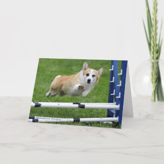TARJETA UN GUIÑO Y UN CORGI DE LA AGILIDAD DE LA ONDA