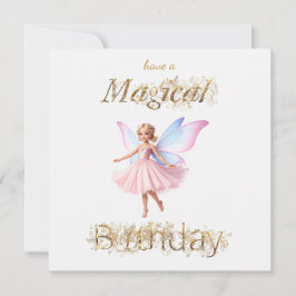 Tarjeta Un hada mágica Cumpleaños Mágico