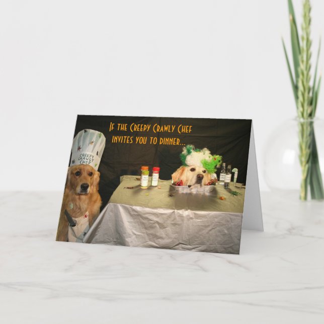 Tarjeta Un Halloween sin cabeza (Anverso)