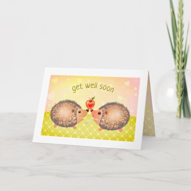 Tarjeta Un Hedgehog Cute capto bien pronto (Anverso)