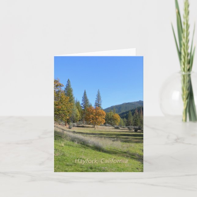 Tarjeta Un hermoso día en el valle... (Anverso)