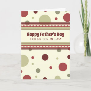 Tarjeta Un hijo retro en la ley feliz día del padre