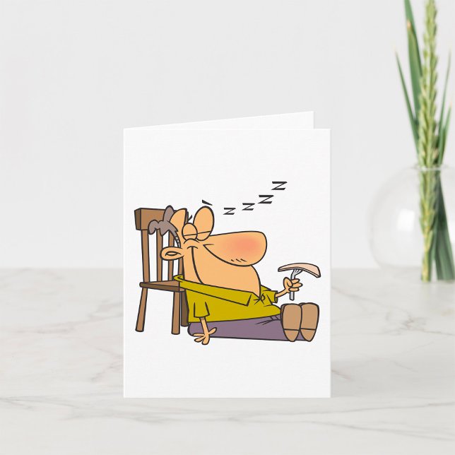 Tarjeta Un hombre con sueño y un sandwich (Subido por el creador)