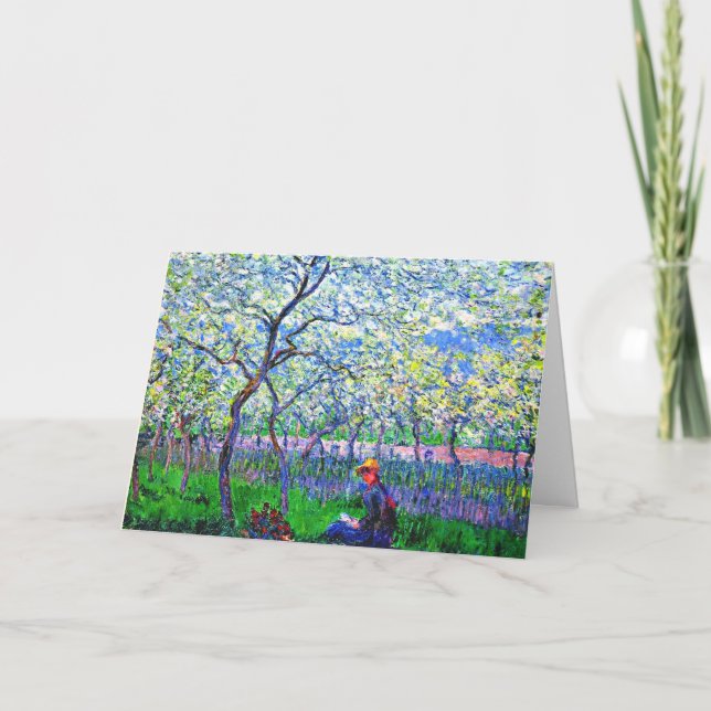 Tarjeta Un huerto en primavera (Anverso)