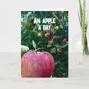 TARJETA "UN HUMOR DE APPLE A DAY" PARA TU CUMPLEAÑOS