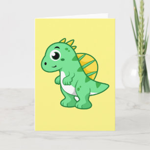 Tarjeta Un Ilustracion Agradable De Un Espinosaurio.