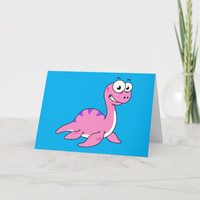 Tarjeta Un Ilustracion Agradable Del Monstruo De Loch Ness (Anverso)