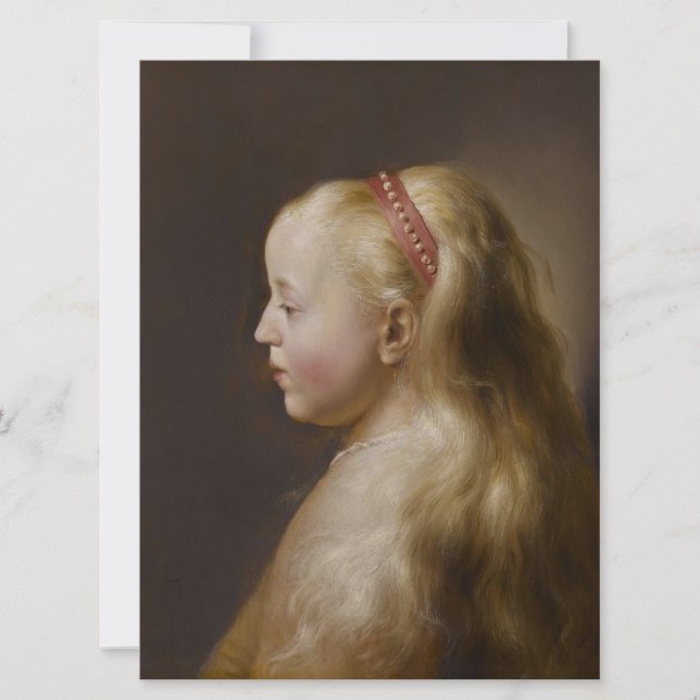Tarjeta Un joven Chica rubio (por Jan Lievens) (Anverso)