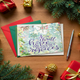 Tarjeta Un júbilo de esperanza Bonito Navidades de la ines