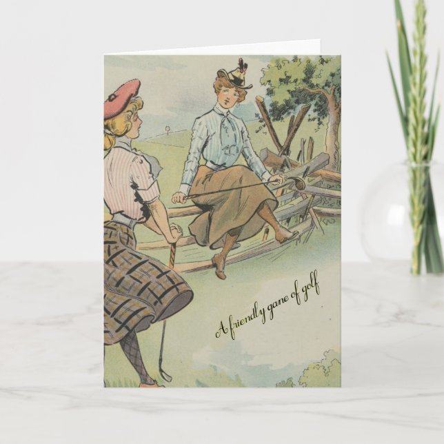 Tarjeta Un juego amistoso del golf (Anverso)